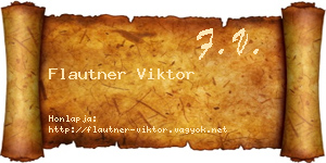 Flautner Viktor névjegykártya